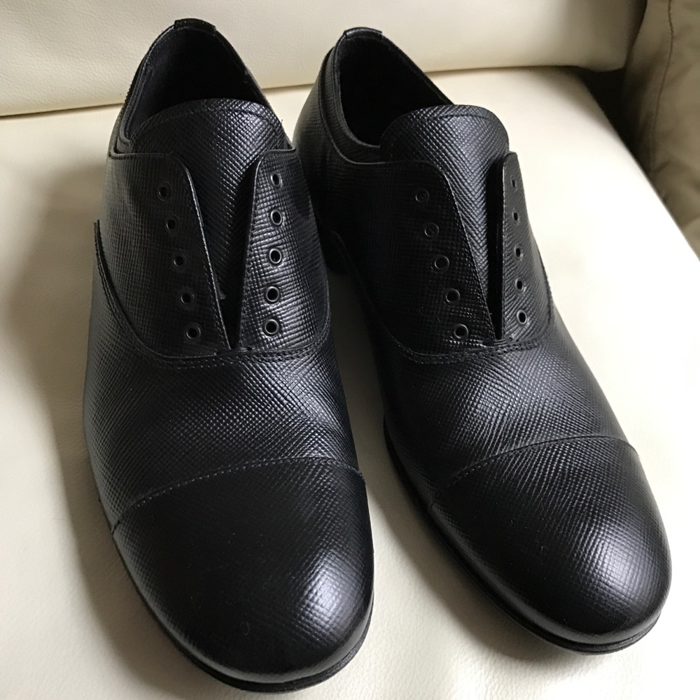 PRADA Serafina Cap Toe Leather Lace Up Shoe 6.5
